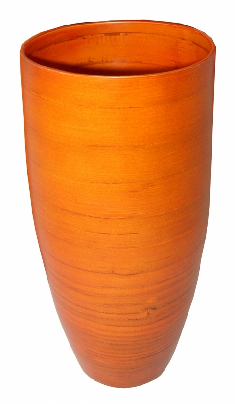 Bambusová váza klasik oranžová velikost XL