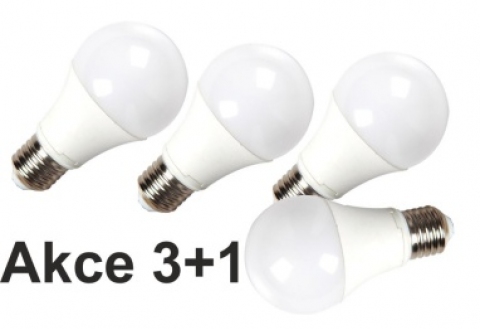 LED žárovka E27  9W  806 lm studená akce 3+1