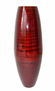Bambusová váza vysoká červená