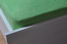 Froté prostěradlo 200x220 cm zelené