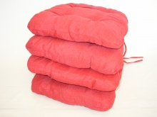 Sedák na židli 40x40 cm barva vínový melír SET 4ks