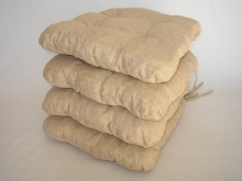 Sedák na židli 40x40 cm barva béžový melír SET 4ks