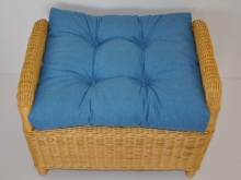 Polstr na ratanovou taburetku Ear - látka tyrkysový melír