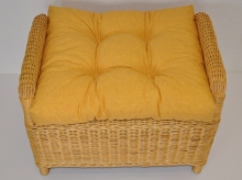 Polstr na ratanovou taburetku Ear - látka žlutý melír