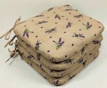 Sedák 40x40 cm látka levandule - set 4 kusy
