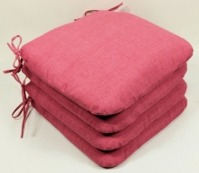 Sedák 40x40 cm látka malinový melír - set 4 kusy