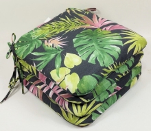 Sedák 40x40 cm látka monstera - set 4 kusy