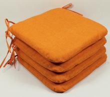 Sedák 40x40 cm látka oranžový melír - set 4 kusy