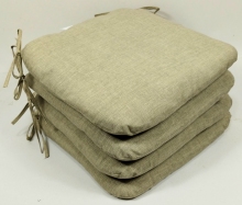 Sedák 40x40 cm látka tmavě béžový melír - set 4 kusy