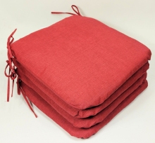 Sedák 40x40 cm látka vínový melír - set 4 kusy