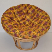 Ratanový papasan 110 cm medový okrový CZ - vzhledové vady