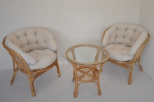 Ratanová sedací souprava Java béžový Maxi