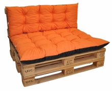 Polstry na paletový nábytek sada Basic - látka oranžový melír