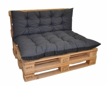 Polstry na paletový nábytek sada Basic - látka tmavě šedý melír